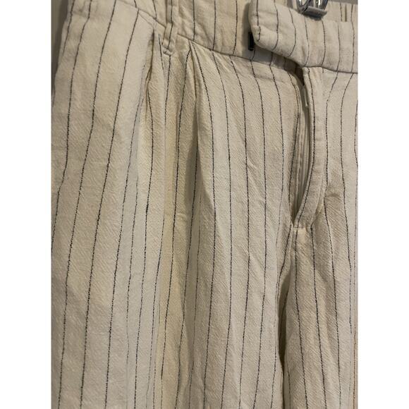 A New Day Women's‎ High-Rise White Striped Linen Blend Wide Leg Pants Size 4 - Picture 2 of 7